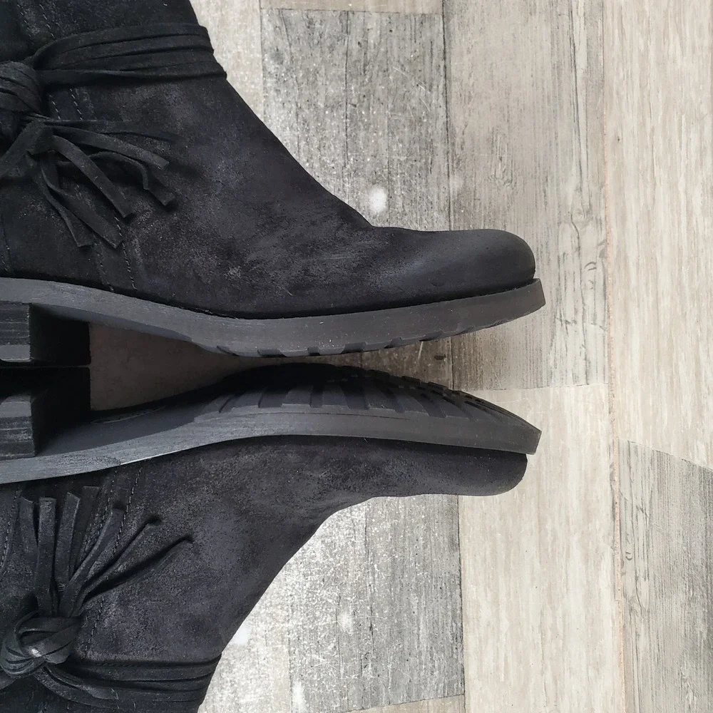 Sofft Blake Womens Booties Sz 9 M Black Suede Waterproof Side Zip Ankle Boots - Picture 9 of 12